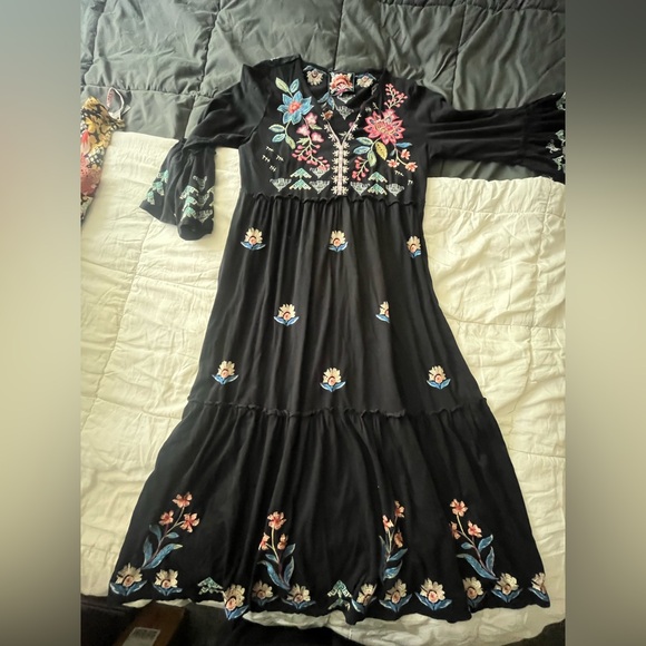 Johnny Was Los Angeles GRIFFIN RUFFLE TIERED dress size small - Picture 5 of 16